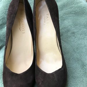 Talbots Brown Suede High Heel Pumps, Size 8.5